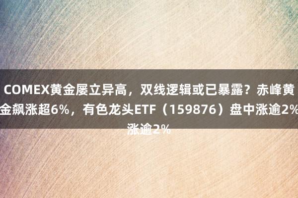 COMEX黄金屡立异高，双线逻辑或已暴露？赤峰黄金飙涨超6%，有色龙头ETF（159876）盘中涨逾2%